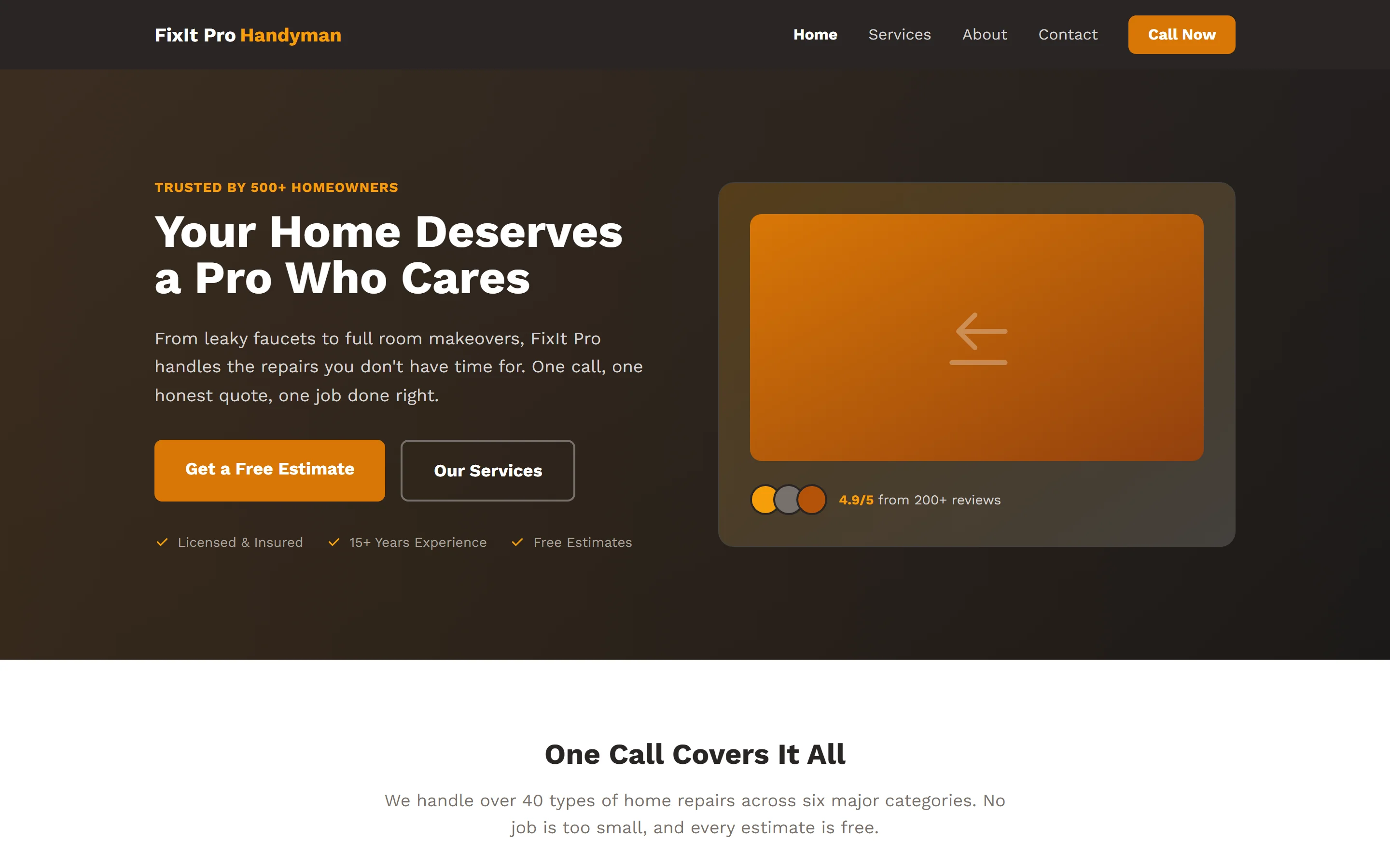 Example campaign landing page built for a client