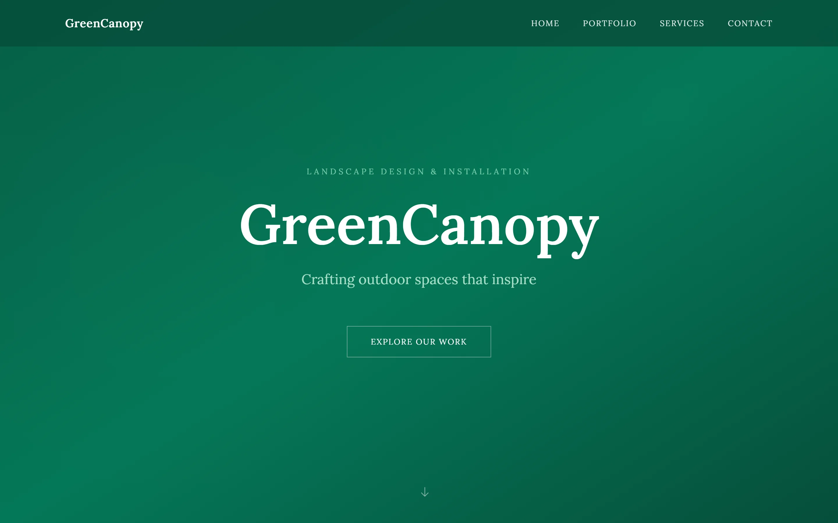 Landing page built for a landscaper ad campaign